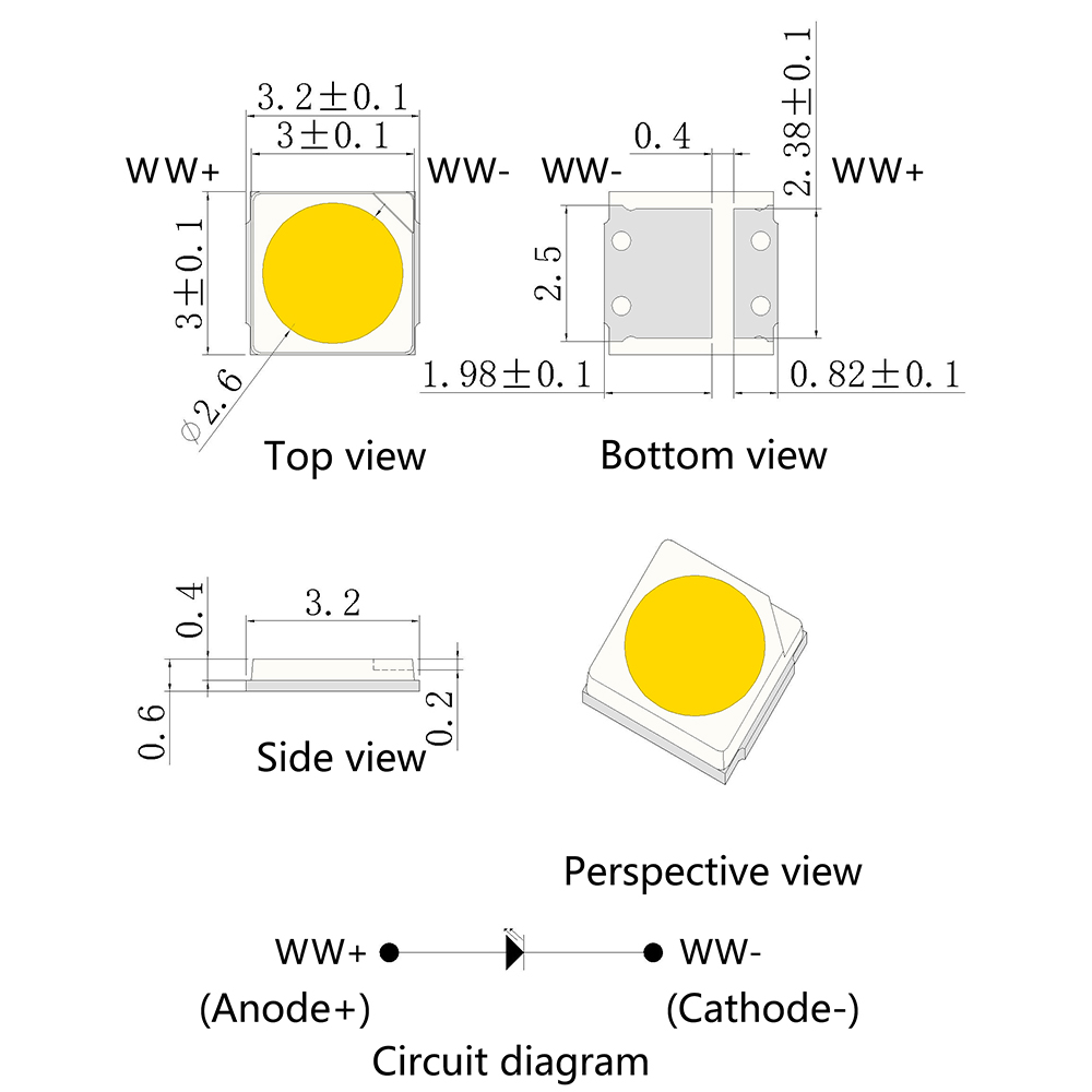 3030 SMD светодиодный шарик солнечного спектра 380-780 нм, анализатор, полный спектр светодиодного источника света