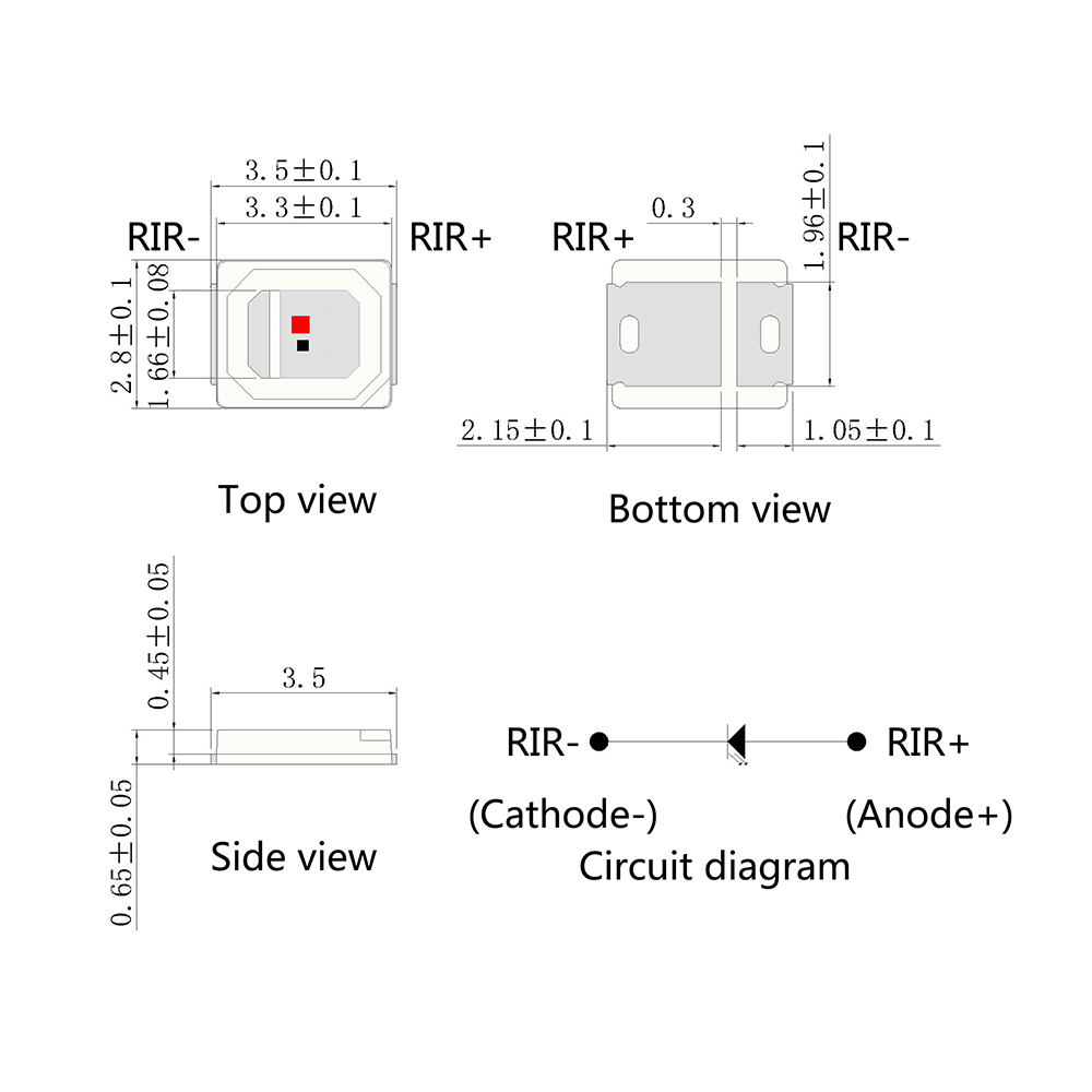 2835 патч 655-855нм инфракрасные медицинские косметические светодиодные бусины